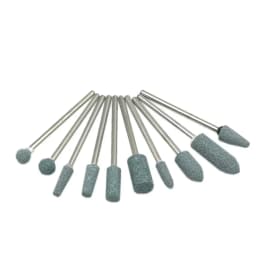 10pcs/set Dental Stone Grinder Polisher Burs 2.35mm Shank For Contouring Shaping Porcelain Dental Rotary Stone Polisher