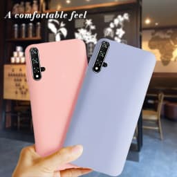 Case For Huawei Nova 5T Phone Case Shockproof Candy Color TPU Liquid Silicone Soft Back Cases Cover for Huawei Nova 5 T Nova5T