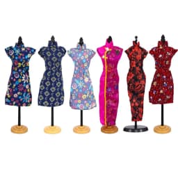 Handmade 30cm Doll Accessories Unique Dress Clothes For Chinese Traditional Dress Cheongsam Style Evening Dress 1/6 Doll Clothes