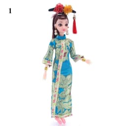 Handmade 30cm Doll Accessories Unique Dress Clothes For Chinese Traditional Dress Cheongsam Style Evening Dress 1/6 Doll Clothes