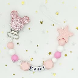 Free Handmade Personalized Name Baby Pacifier Clips Chains Silicone Beads Teether Teething Toys Dummy Holder Pacifier Chain Gift