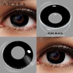 AMARA Cosplay Color Contact Lenses for Eyes Anime Eye Lens 1Pair White Black Lenses Contact Lenses Cosmetic Color Lens Eyes
