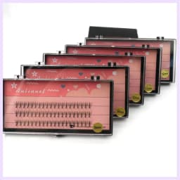 Anlinnet Professional Makeup 60 Clusters Personal Cluster Eyelash Single Tuft of M Sandwich Eyelash Grafting False Eyelashes
