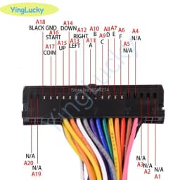 Arcade Cabinet 40-pin Wire Harness Pandora Box Family Board Cable for 5pin Sanwa Joystick and Push Buttons Arcade Game Console