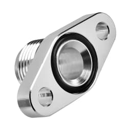 Turbo Timer Oil Drain Flange AN10 Bolt Distance 38mm Fits MHI TD02~TD06 / IHI RHF4 RHB4 RHB5 KKK K03 K04 Bolts Silver