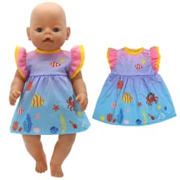 Baby Doll Dress 43cm For 17" Girl Doll Summer Outwear Accessories