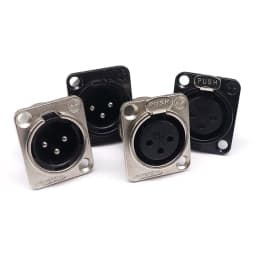 HF XLR 3pin Male Female Panel Audio Microphone Jack Plug Connector Black silver YS145BG YS146BG Copper Contact XLR Metal Socket