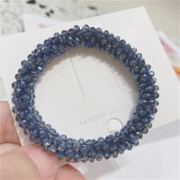 New Glitter Crystal Beads Hair Rope for Women Ponytail Scrunchies Elastic Hair Bands Beaded Rubber Hairband Hair Accessories