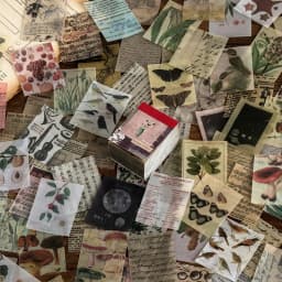 The New 400pcs/pack Lightweight Paper Vintage Craft Paper Mini Book DIY Scrapbooking Art Collage Photo Album Decor Supplies