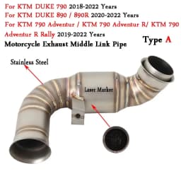 Slip On Motorcycle Exhaust Middle Link Pipe Escape Moto Muffler For KTM DUKE 790 890 Adventure R Rally KTM790 KTM890 2018-2022