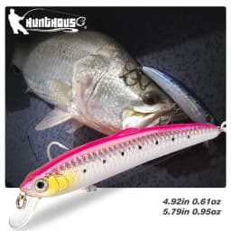 Hunthouse Saruna Minnow Lure Floating Jerkbait 90/125/147mm Wobbler Hard Bait Fishing for Seabass Saltwater Pike Fish Tackle