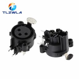 1PCS 3pin XLR Female Socket Connector Panel Mount Mixer Microphone Audio Speakers Plug Adapter