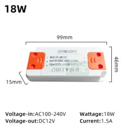 AC100V-240V To DC12V Constant Volatge 18W 36W Super Slim LED Driver LED Power Supplies 3A Lighting Transformer for LED Lighting