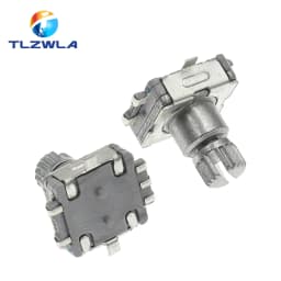 5PCS Rotary Encoder Switch EC11 With Push Switch 5Pin SMD Type Handle Length 10MM Plum Shaft