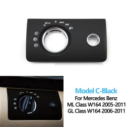 LHD Car Interior Front Left Headlight Switch Trim Cover Replacement For Mercedes Benz W164 X164 ML GL 300 350 450 500 2005-2011