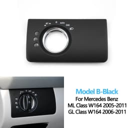 LHD Car Interior Front Left Headlight Switch Trim Cover Replacement For Mercedes Benz W164 X164 ML GL 300 350 450 500 2005-2011