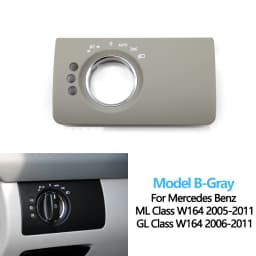 LHD Car Interior Front Left Headlight Switch Trim Cover Replacement For Mercedes Benz W164 X164 ML GL 300 350 450 500 2005-2011