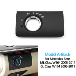 LHD Car Interior Front Left Headlight Switch Trim Cover Replacement For Mercedes Benz W164 X164 ML GL 300 350 450 500 2005-2011