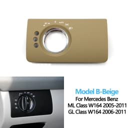 LHD Car Interior Front Left Headlight Switch Trim Cover Replacement For Mercedes Benz W164 X164 ML GL 300 350 450 500 2005-2011