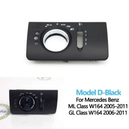 LHD Car Interior Front Left Headlight Switch Trim Cover Replacement For Mercedes Benz W164 X164 ML GL 300 350 450 500 2005-2011