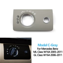 LHD Car Interior Front Left Headlight Switch Trim Cover Replacement For Mercedes Benz W164 X164 ML GL 300 350 450 500 2005-2011