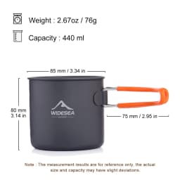 Widesea Camping Aluminum Mug Outdoor Coffee Cup Tourism Tableware Picnic Cooking Equipment Supplies Tourist Trekking Hiking
