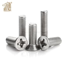 50pcs M1 M1.2 M1.4 M1.6 M2 M2.5 M3 M4 Mini Micro Small Black 304 Stainless Steel Cross Phillips Flat Countersunk Head Screw Bolt
