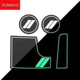 ZUNDUO for Dodge Charger 2015 2016 2017 2018 2019 Anti-Slip Gate Slot Cup Mat Non-slip Door Groove Pad Internal Accessories