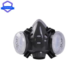 New Anti Dust Mask Full Face Respirator Dual 4-Layer Filters Safety Goggles For Carpenter Polishing Daily Haze Safety Protection