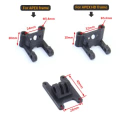 FPV Drone 3D Printed Printing Accessories Antenna/Camera Mount Arm Protective Seat TPU Parts for APEX HD DC 5-9 inch RC Frame