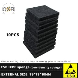 79X79MM Black ESD Low Density IXPE Sponge PCB Board Repair Mat Solder Stand Mat Semiconductor IC Chip Storage Board
