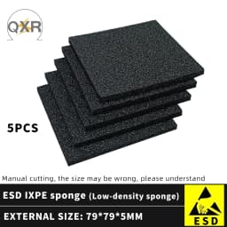 79X79MM Black ESD Low Density IXPE Sponge PCB Board Repair Mat Solder Stand Mat Semiconductor IC Chip Storage Board