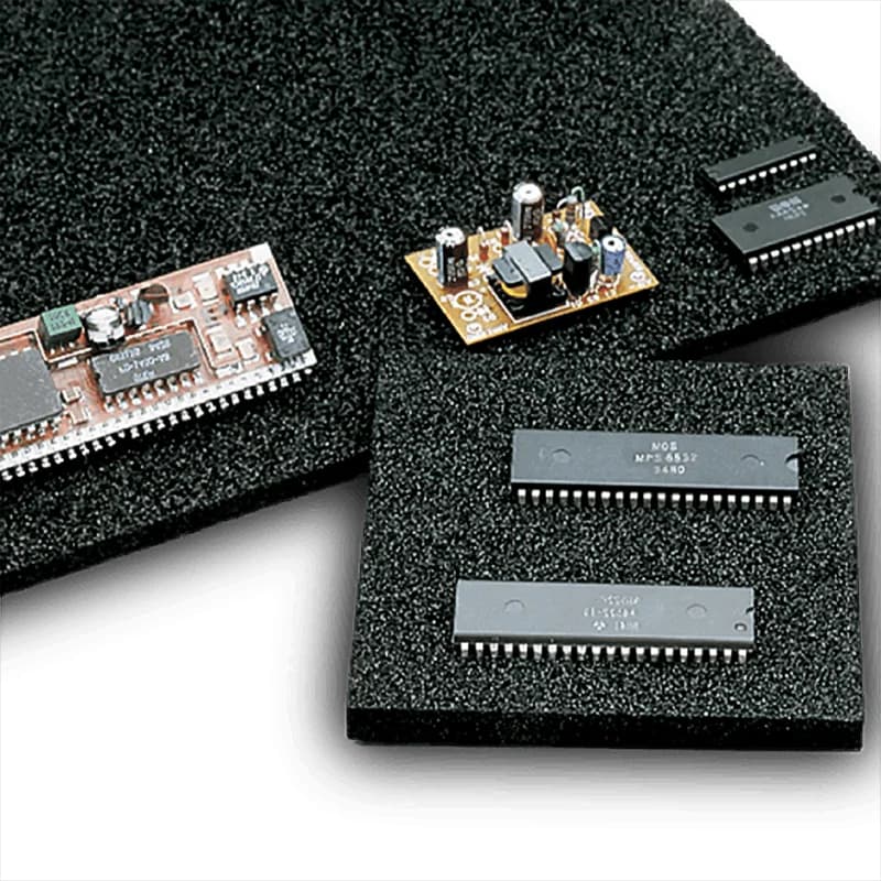 79X79MM Black ESD Low Density IXPE Sponge PCB Board Repair Mat Solder Stand Mat Semiconductor IC Chip Storage Board