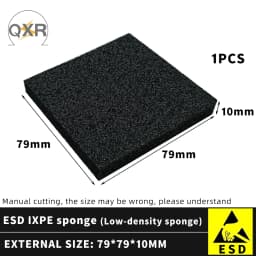 79X79MM Black ESD Low Density IXPE Sponge PCB Board Repair Mat Solder Stand Mat Semiconductor IC Chip Storage Board