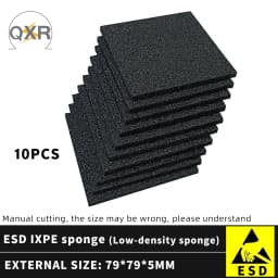 79X79MM Black ESD Low Density IXPE Sponge PCB Board Repair Mat Solder Stand Mat Semiconductor IC Chip Storage Board