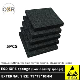 79X79MM Black ESD Low Density IXPE Sponge PCB Board Repair Mat Solder Stand Mat Semiconductor IC Chip Storage Board
