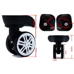 1 Pair A09 A57 Trolley Case Luggage Wheels No Noise Luggage Swivel Left & Right Silent Wheels DIY Suitcase Replacement Parts