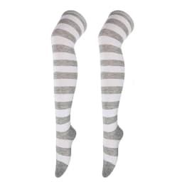 New Cosplay Women Over Knee Long Stripe Printed Thigh High Cotton Socks 27 Colors Sweet Cute Plus Size Overknee Socks Stocking