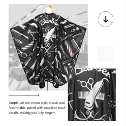 Barber Haircut Cloth Hairdresser Apron Hair Cut Cape Hairdress Gown Hairdressing Coat Barbershop Salon Accessory