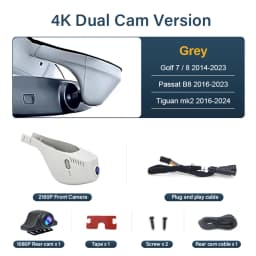 4K Plug and Play Dash Cam Car DVR Camera For Volkswagen VW Passat B8,Tiguan MK2,CC,Golf,Multivan T6,Touran, For Skoda Octavia