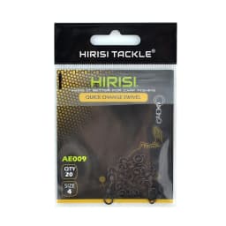 20pcs Carp Fishing Swivel Snaps Round Quick Change Ring Swivels Fishing Accessories AE009