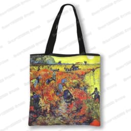 Oil Painting Blossoming Almond Tree / Starry Night Tote Bag Van Gogh Sunflower Women Handbag Canvas Shoulder Shopping Bags