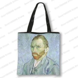 Oil Painting Blossoming Almond Tree / Starry Night Tote Bag Van Gogh Sunflower Women Handbag Canvas Shoulder Shopping Bags