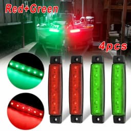 4Pcs Red Green Boat Navigation LED Boat Navigation Lights Waterproof For Marine Yacht Kayak Sailboat Pontoon Boat Signal Lamp
