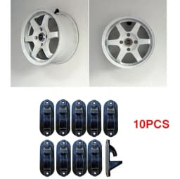 10pcs Tire Wheel Rim Hub Hanging Plastic Black ABS Hook Holder Shop Display Stand Rack Wall Mounted Racing Hook Max. 22''