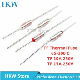 10/100pcs TF Thermal Fuse RY 10A 15A 250V Temperature Control Thermostat Switch 120 121 142 155 165 172 216 220 240 280 ℃ Degree