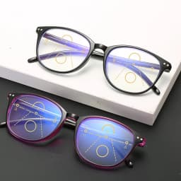 New Anti-blue Light Progressive Multifocal Reading Glasses Women&Men Classic Oversize Frame Presbyopic Glasses With +1.0to+4.0