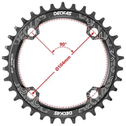 Deckas 104BCD Oval Round Narrow Wide Chainring MTB Mountain Bicycle 32T 34T 36T 38T Crown Crankset Single Tooth Plate Parts
