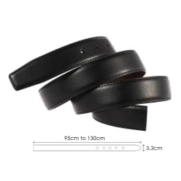 VATLTY 3.3cm Real Leather Belt Men High-quality Natural Cowhide Black Belt Without Buckle No Interlayer Business Belt Male