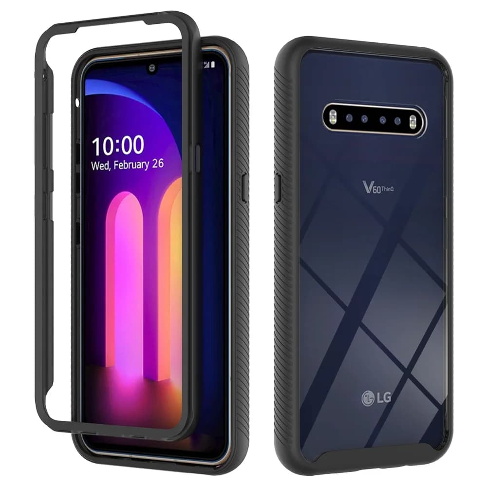 Hybrid TPU/PC Sky Case For LG V60 ThinQ Fundas Capa Two Layer Structure Shockproof Crystal Clear Shell Cover For LG V50s ThinQ
